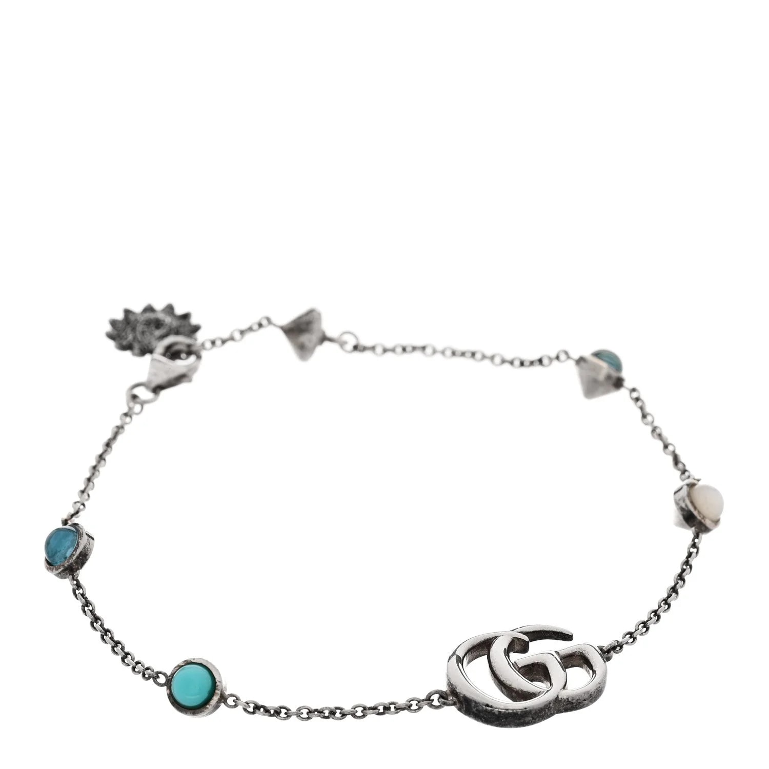 Gucci — Mother of Pearl Resin Double G Flower — Jewelry — resale