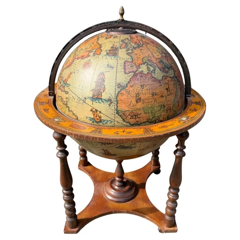 Large 1950s Globe Bar Cart — Furniture — resale