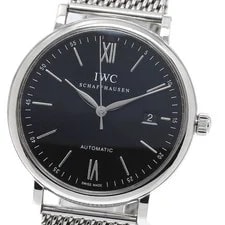 IWC Schaffhausen — IWC Schaffhausen Portofino IW356506 Date Black Dial Automatic Watch_968418 — Watch — resale