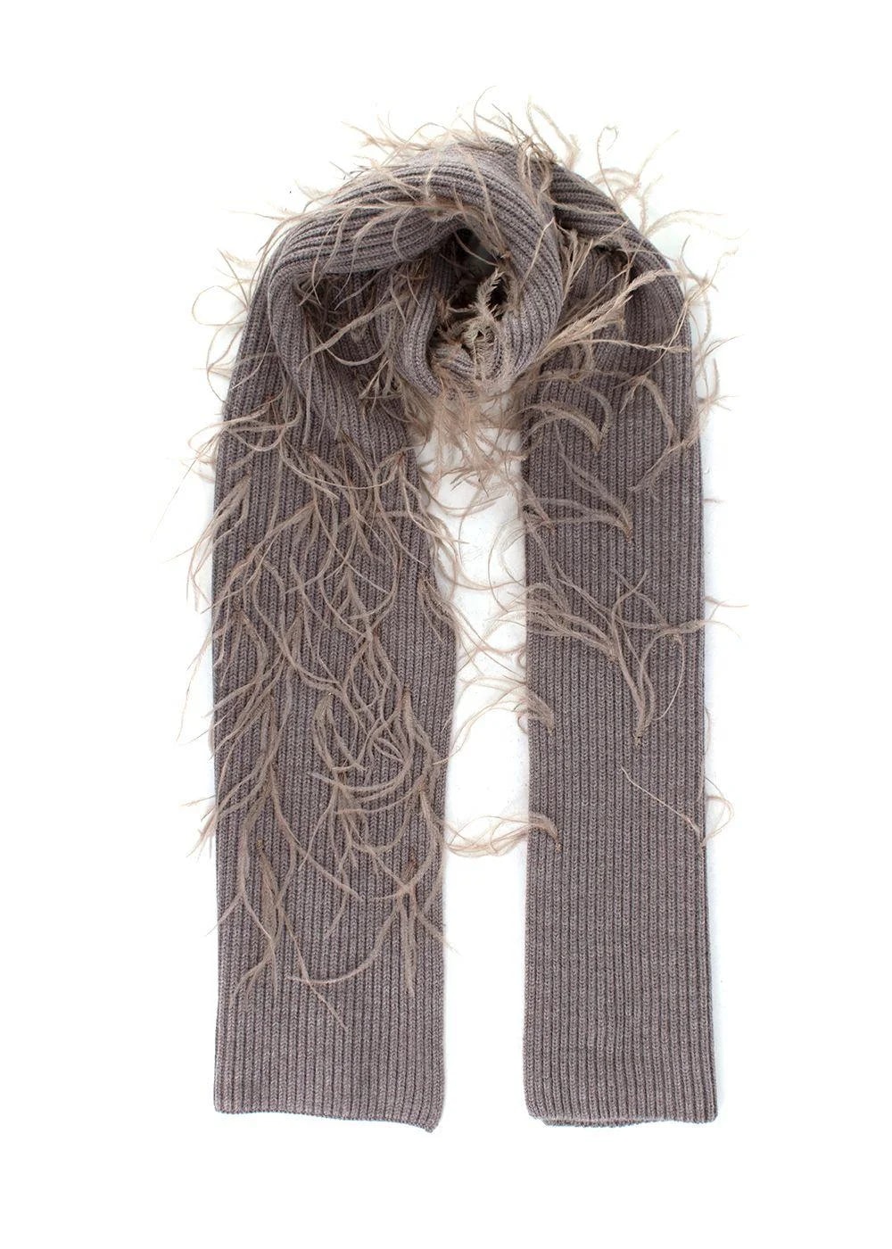 Tanya Taylor — Tanya Taylor Mouse Feather Detailing Scarf — Accessory — resale