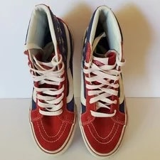 Vans Sk8 Hi American Flag Studded Stars 4.5 6 USA 4
