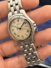Cartier Panthere Cougar Quartz, White Roman Dial Ref. 987904 2