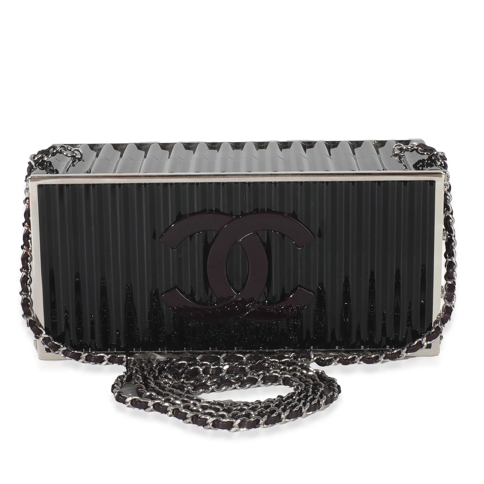 Chanel 18a Lucite Paris Hamburg Minaudiere Shipping Container 2
