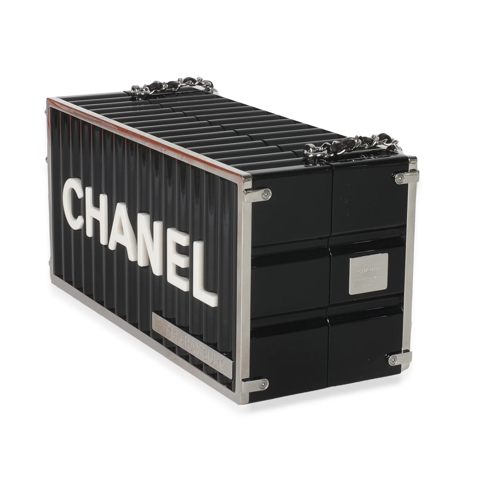 Chanel 18a Lucite Paris Hamburg Minaudiere Shipping Container 4