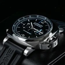 Panerai Luminor Chrono 44mm Black Dial PAM01109 Complete 3x Straps 2030 Warranty 3