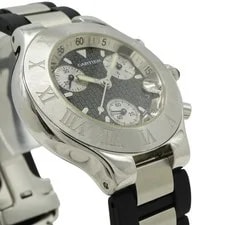 Cartier Must 21 Ventean Chronoscaph Chronograph SS Rubber 4