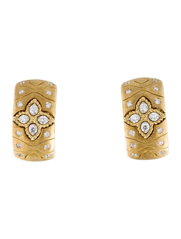 Roberto Coin — 18K Royal Princess Flower Clip-On — Jewelry — resale