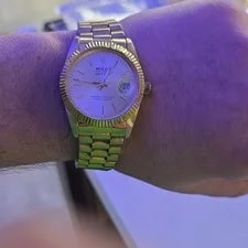 Rolex Oyster Perpetual Datejust Gold Metal Bracelet Fluted Bezel Date Indicator 3