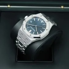 Audemars Piguet Royal Oak 50th Anniversary Blue 37mm 15550ST Complete Set 4