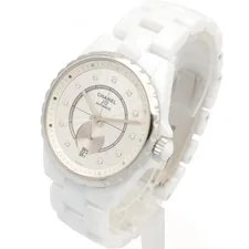 Up To 60 000 Yen OFF Chanel J12 365 Ceramic Diamond S Silver H4345 US 2