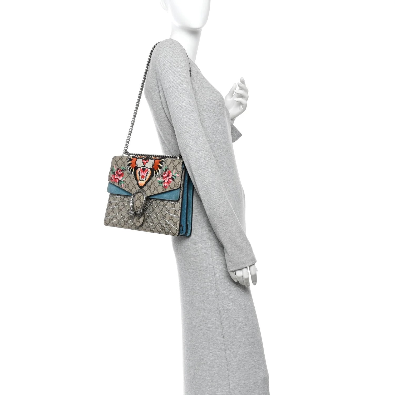 Angry Cat Embroidered Medium Dionysus Ultramarine 2
