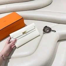 Hermès — Hermes Kelly To Go Nata Crossbody Wallet With Strap — Handbag — resale