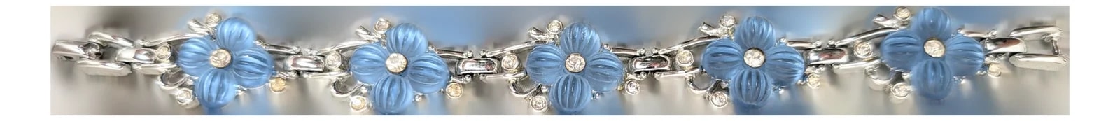 Kramer — 1950s Signed Kramer Flowers & Clear Rhinestone — Jewelry — resale