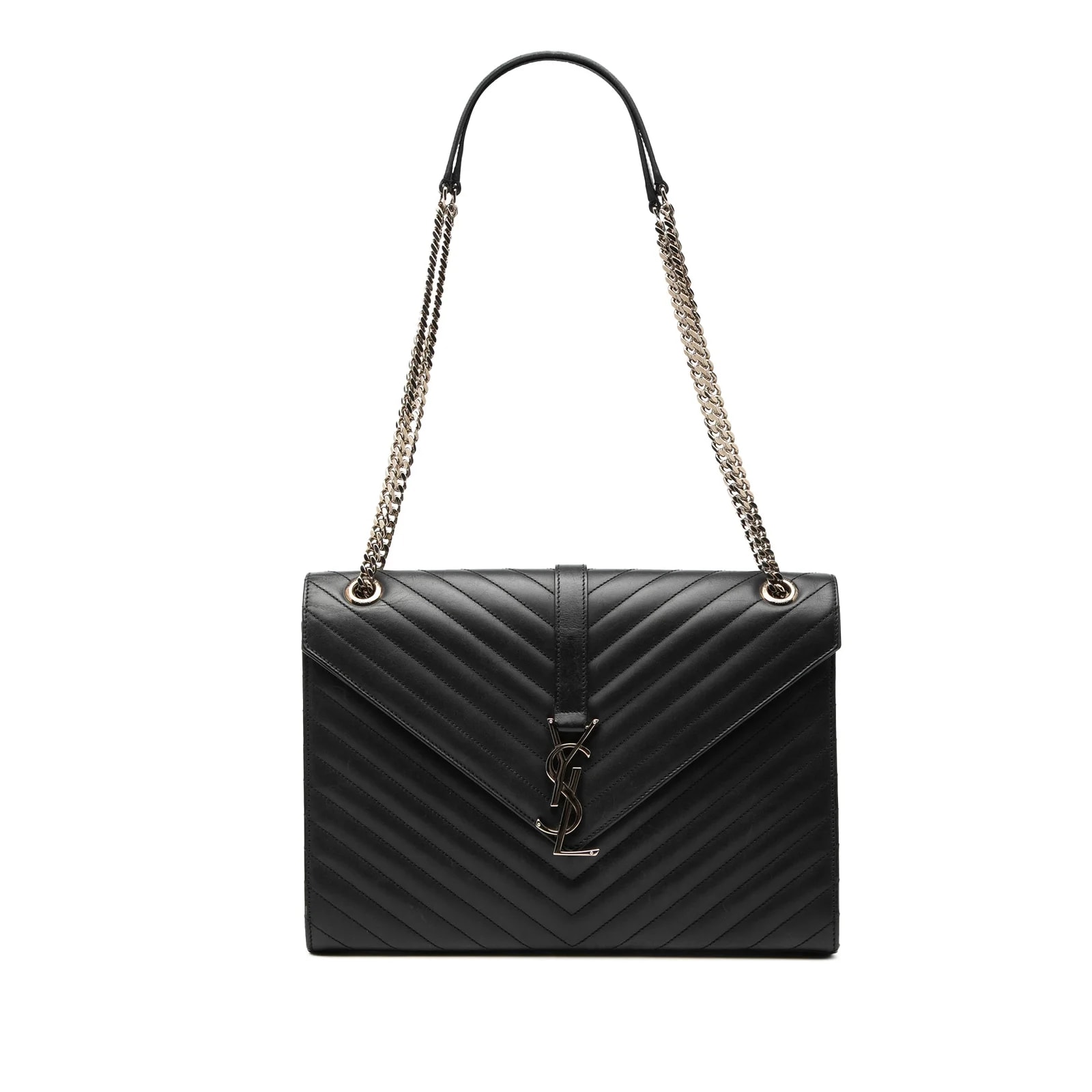 Saint Laurent — Large Chevron Envelope — Handbag — resale