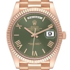 Rolex — Rolex Day-Date 40 President Rose Gold Green Dial 228235 Box Card — Watch — resale