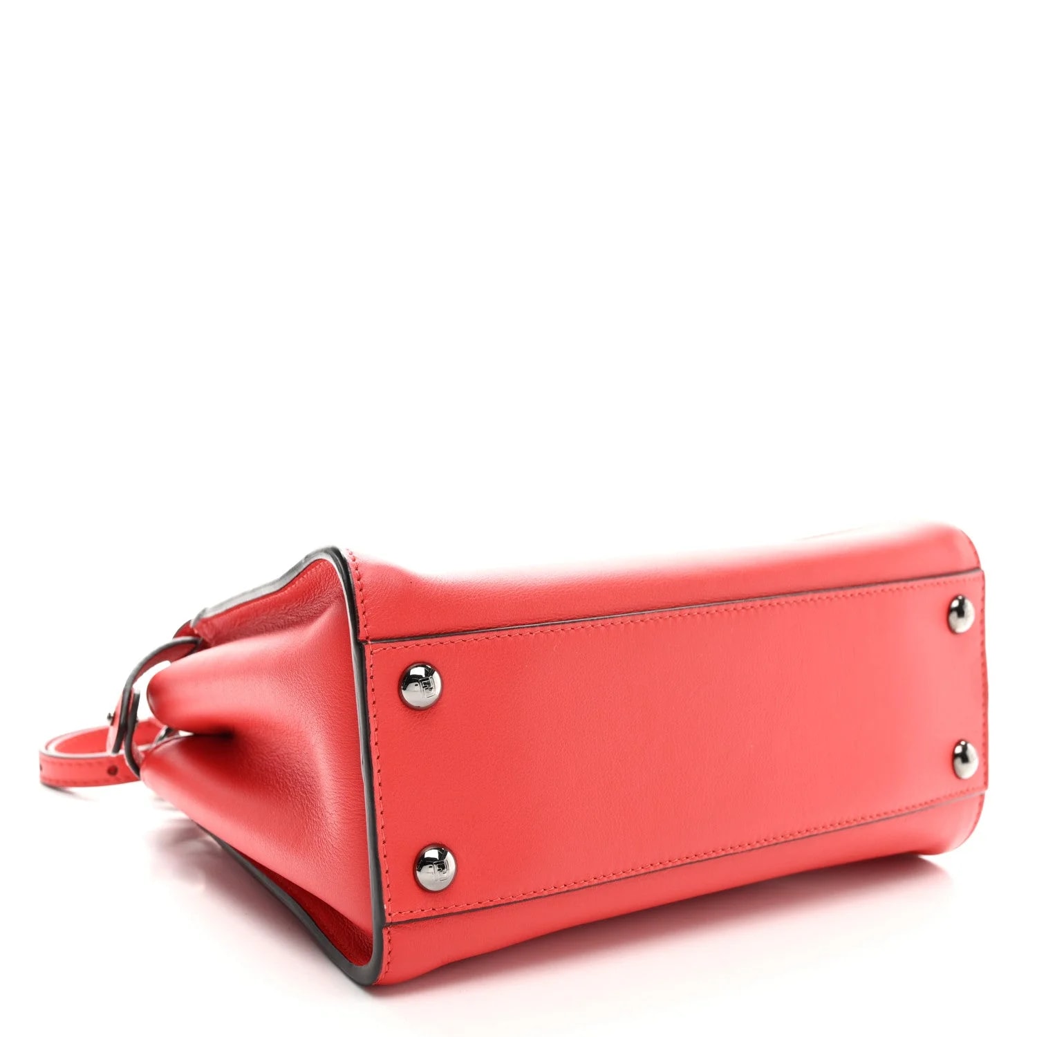 Vitello Seta Mini Plexi Handle Peekaboo Iconic Satchel Pomodoro 3