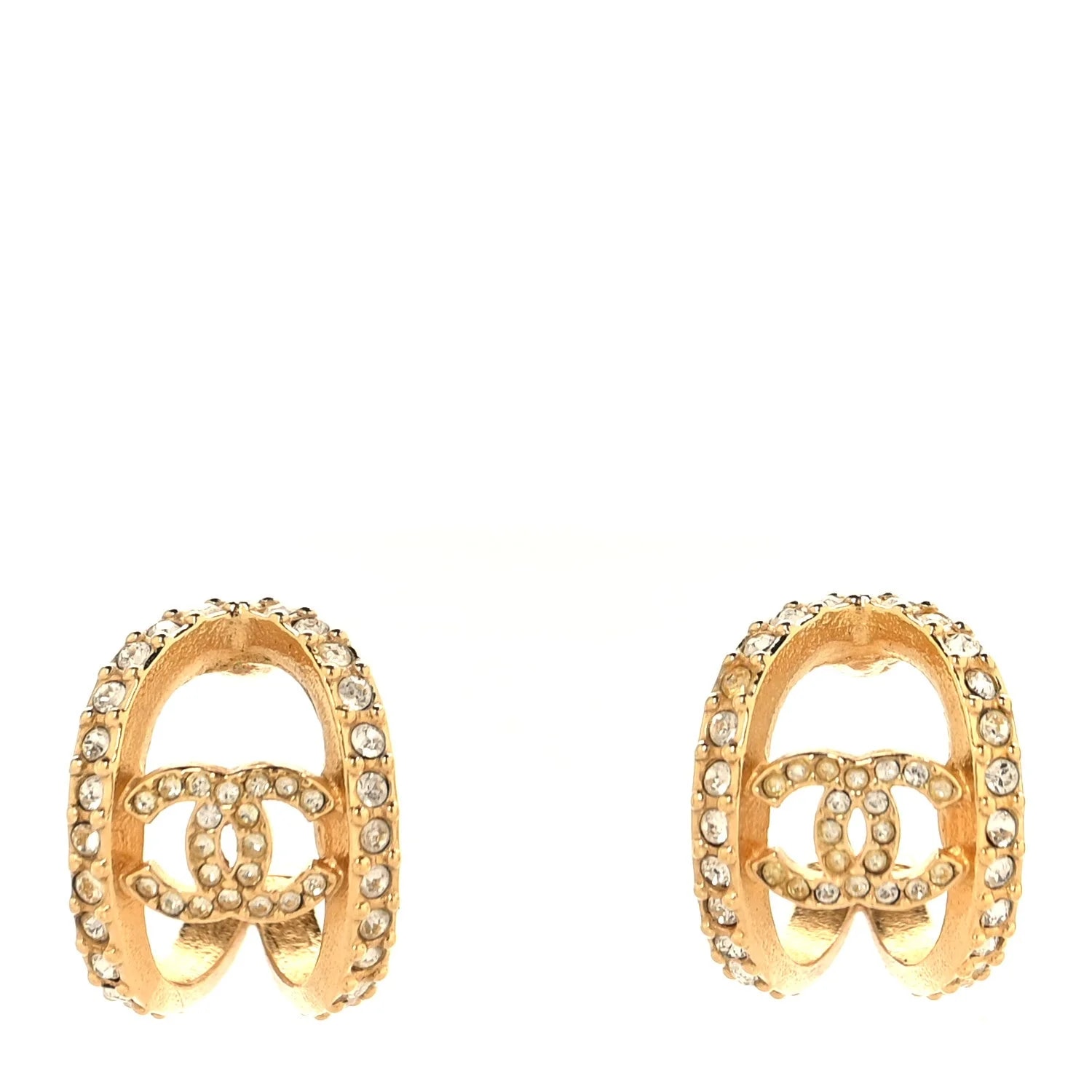Chanel — Strass CC Double Hoop — Jewelry — resale