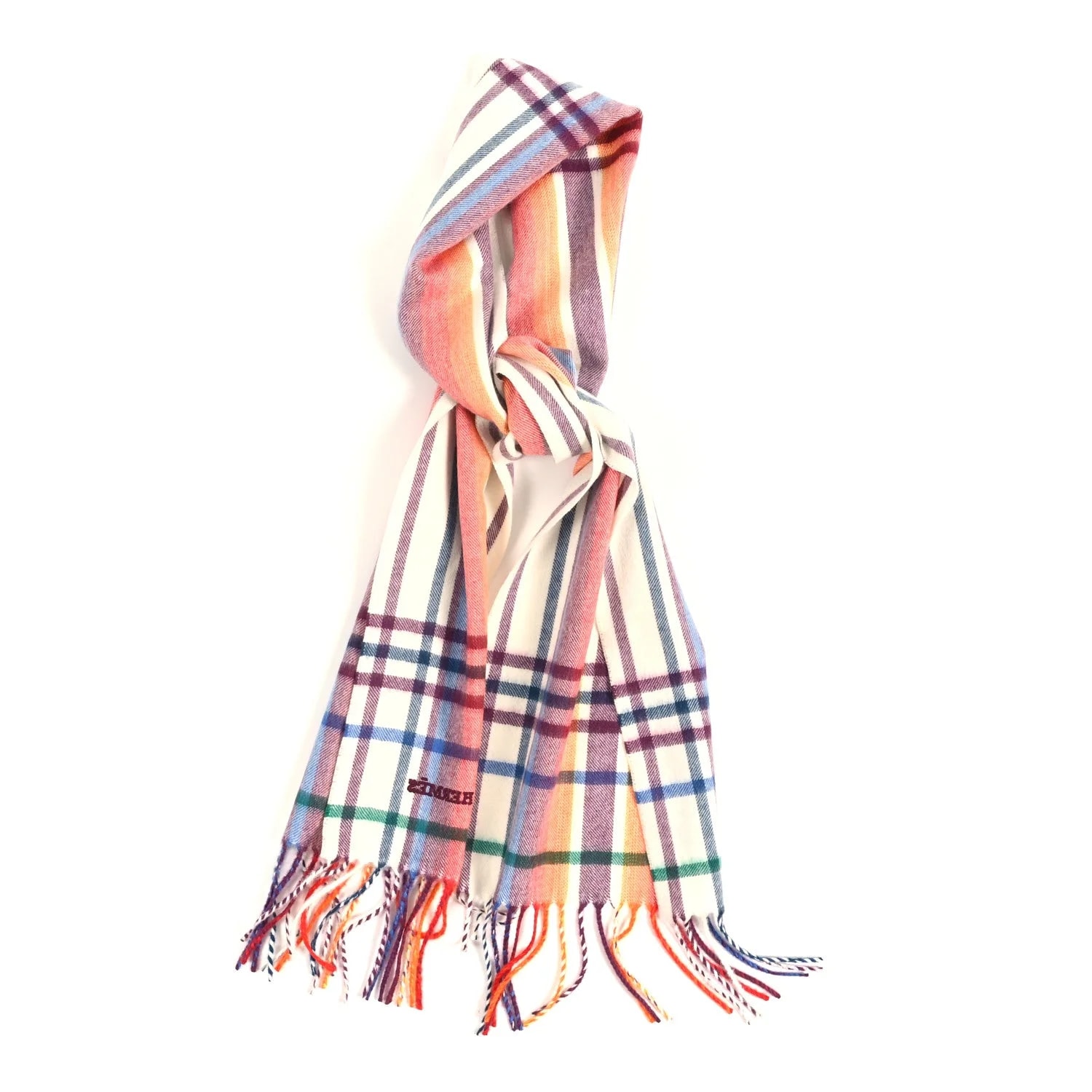 Hermès — Sweet Love Fringe Scarf Mandarine — Accessory — resale