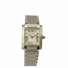 Cartier Tank Française SM W51008Q3 White Dial Stainless Steel Quartz Polished B 2