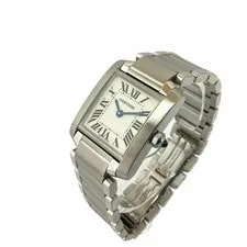 Cartier Tank Française SM W51008Q3 White Dial Stainless Steel Quartz Polished B 4