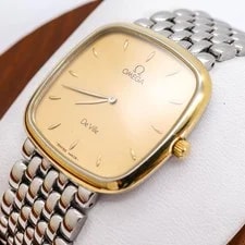 Working Omega de Ville Square Gold Two-Tone 3510 3