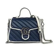 Gucci — Gucci GG Marmont Top Handle Mini 583571 Antique — Handbag — resale