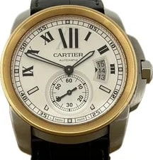 Cartier Calibre de W7100010 3299 Stainless Steel / 18K 42mm Silver Dial #WJW090 3