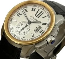 Cartier Calibre de W7100010 3299 Stainless Steel / 18K 42mm Silver Dial #WJW090 4