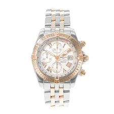 Breitling Chronomat Evolution C13356 44mm Silver Dial Steel Rose Gold 2