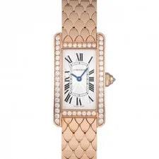 Cartier — Cartier Tank WB710008 K18Pink Gold 19.0mm Silver Dial Quartz #YKW128 — Watch — resale