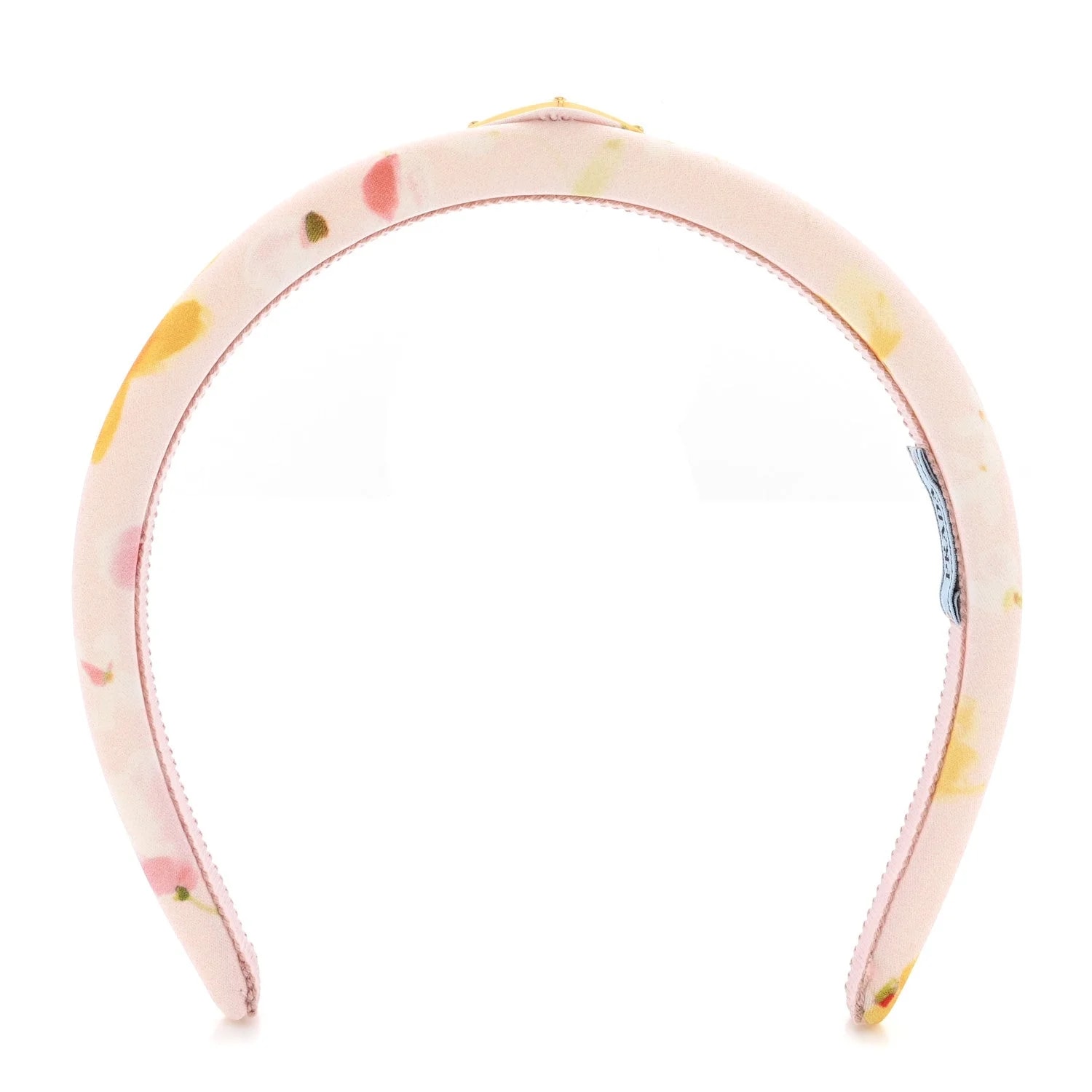 Prada — Bouquet Triangle Logo Thin Headband Alabastro — Accessory — resale