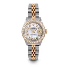 Rolex TT Datejust Mother of Pearl Diamond Dial Diamond Bezel Jubilee Band 4