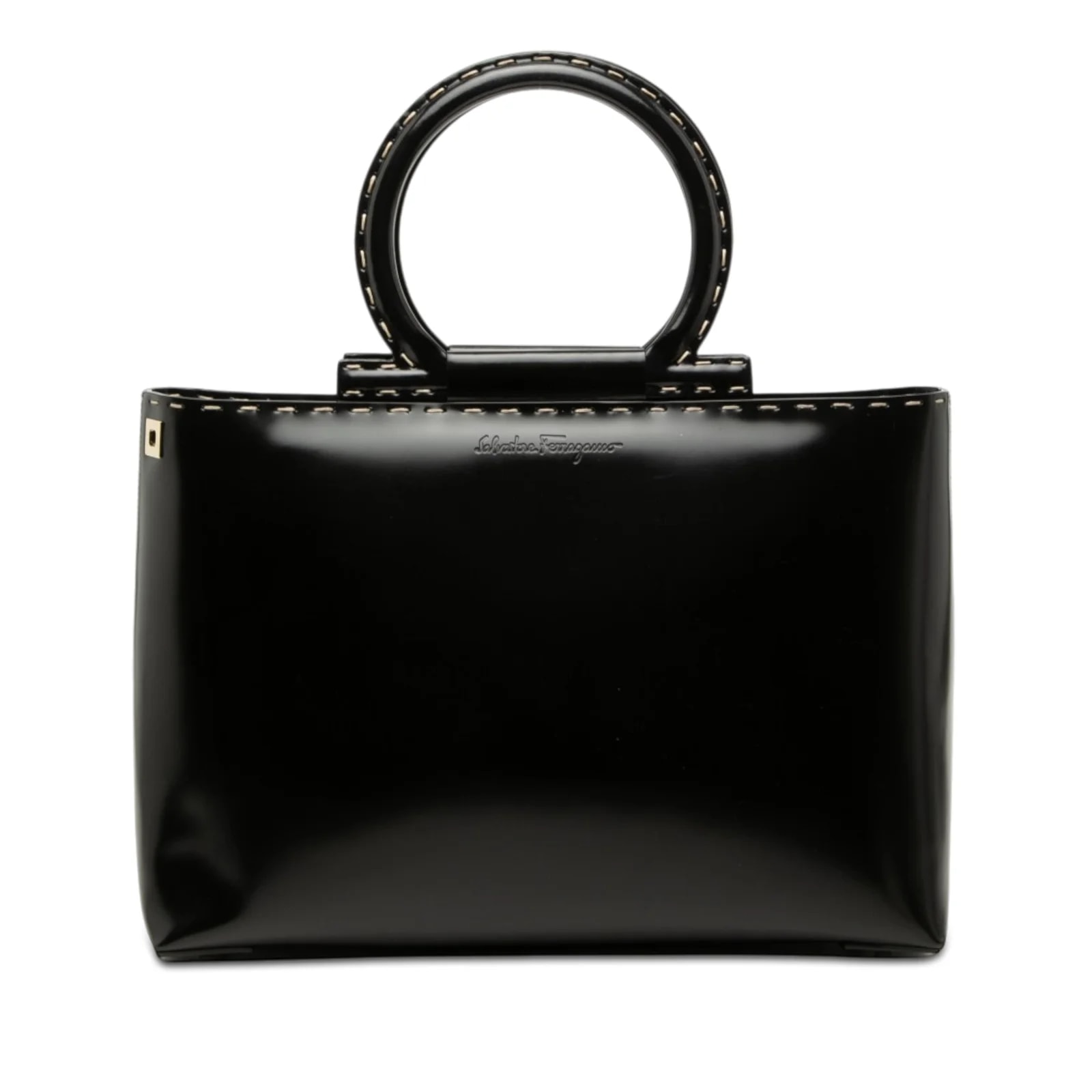 Ferragamo — Gancini Top Handle Satchel — Handbag — resale