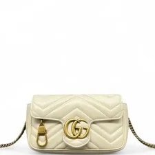 Gucci — Gucci Chevron Super Mini GG Marmont Chain Wallet (qy070726b5r) — Handbag — resale