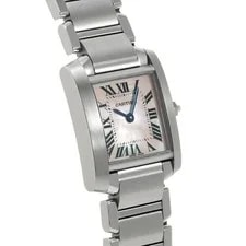 Cartier Tank W51028Q3 ( 3217) 25mm Stainless Steel Pink #WW2596 3