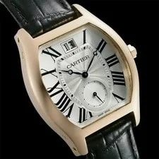 Cartier Date W1556234 48mm 18K Pink Gold Silver #SU3429 2