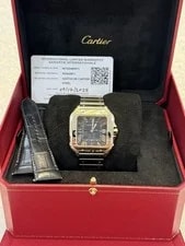 2025 Cartier Santos Blue Dial Large Size WSSA0071 2