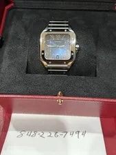 2025 Cartier Santos Blue Dial Large Size WSSA0071 3