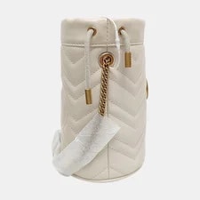 Gucci GG Marmont Logo Drawstring Quilted - Excellent #UB4YV9 4