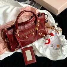 Authentic Balenciaga Crinkled Braided Handle Motocross 3