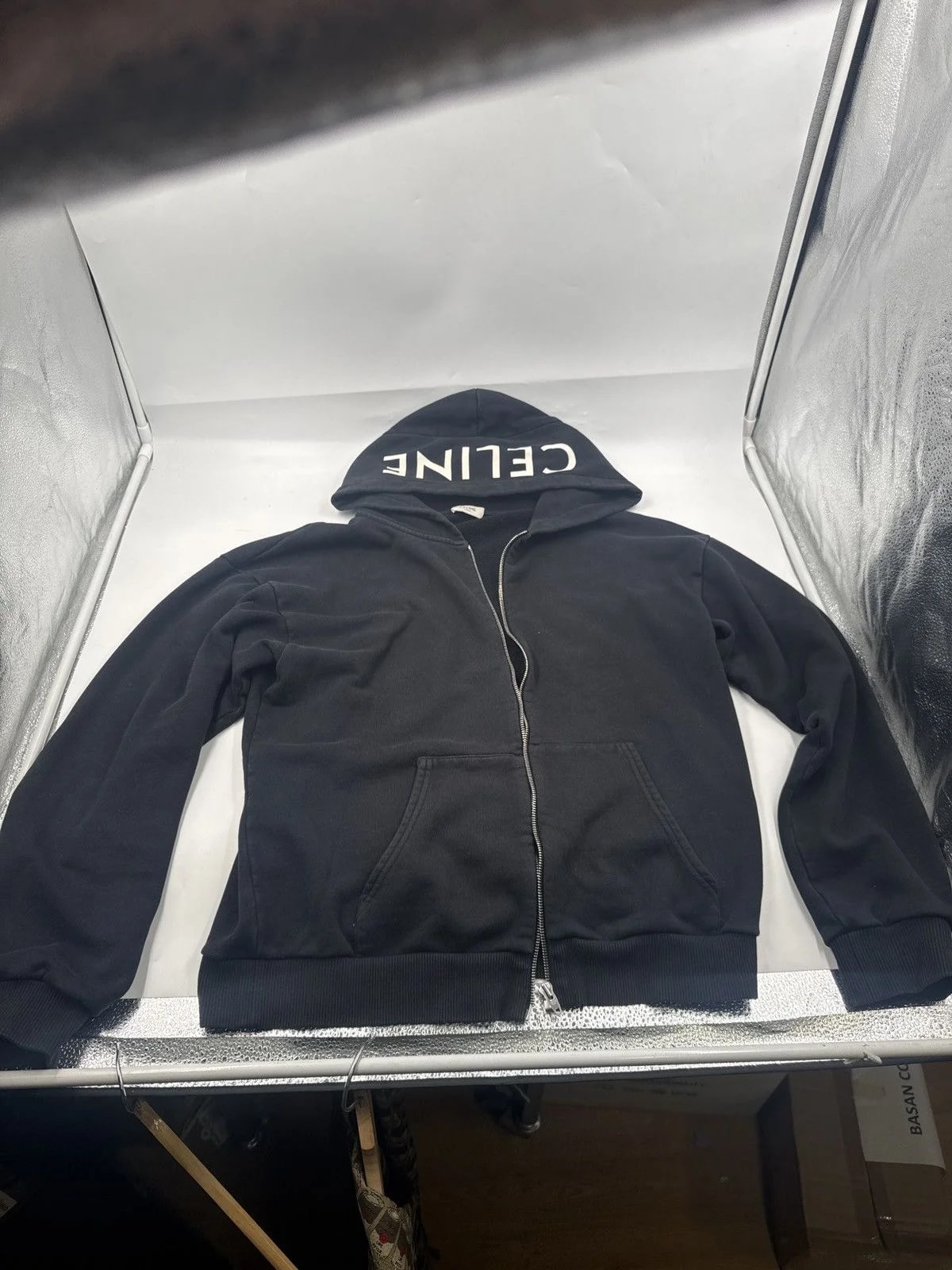 Celine — Celine Full Zip Logo Hoodie — streetwear — resale