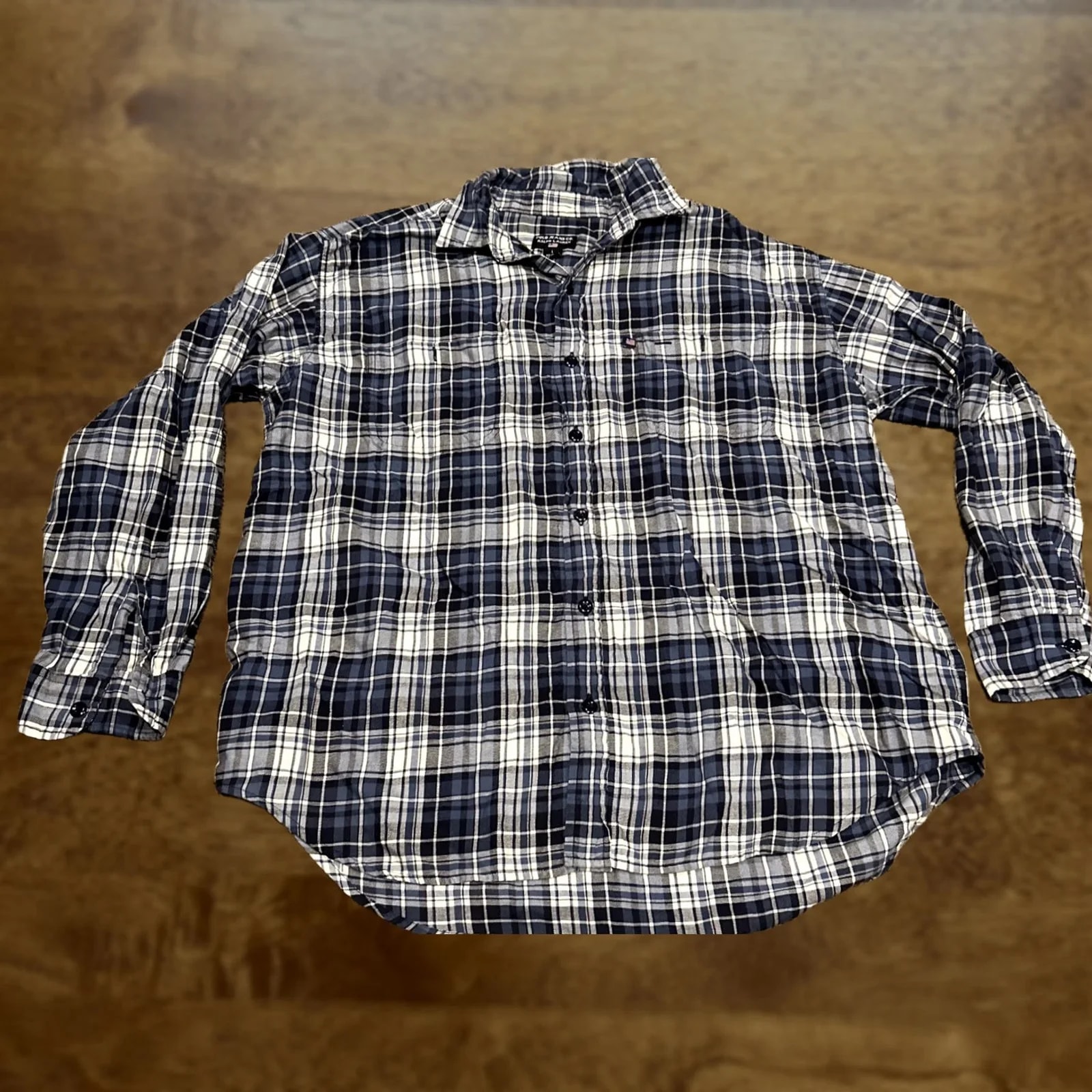 Polo Ralph Lauren — Polo Ralph Lauren ’S L Cotton Plaid Button-Up Shirt Long Sleeve — streetwear — resale