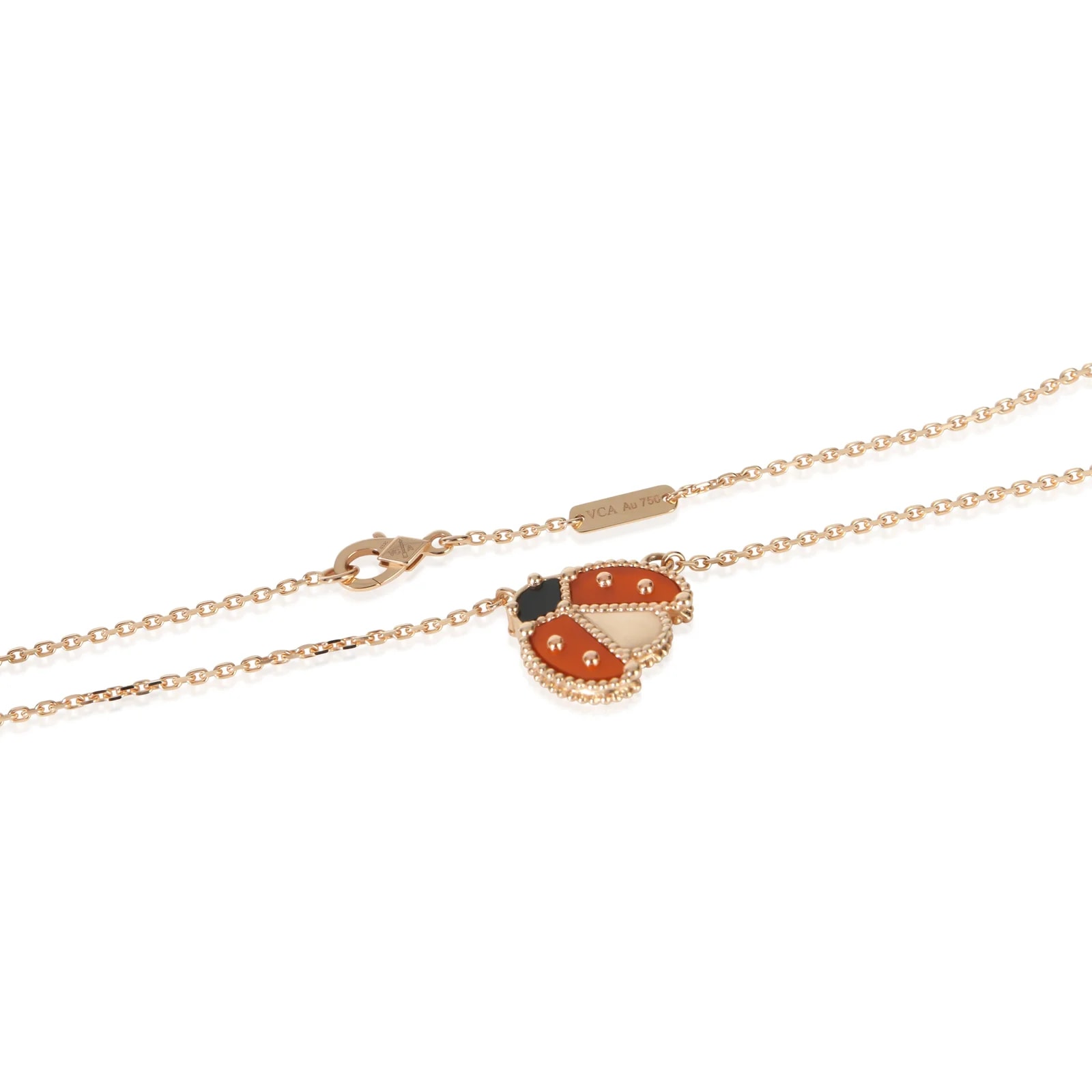 Van Cleef & Arpels Rose Gold Carnelian and Lucky Spring 18k 3