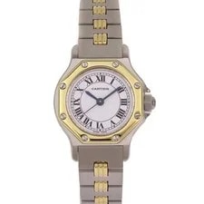 Cartier Santos Octagon SM 24mm Self-winding 18KYG SS 197149 2