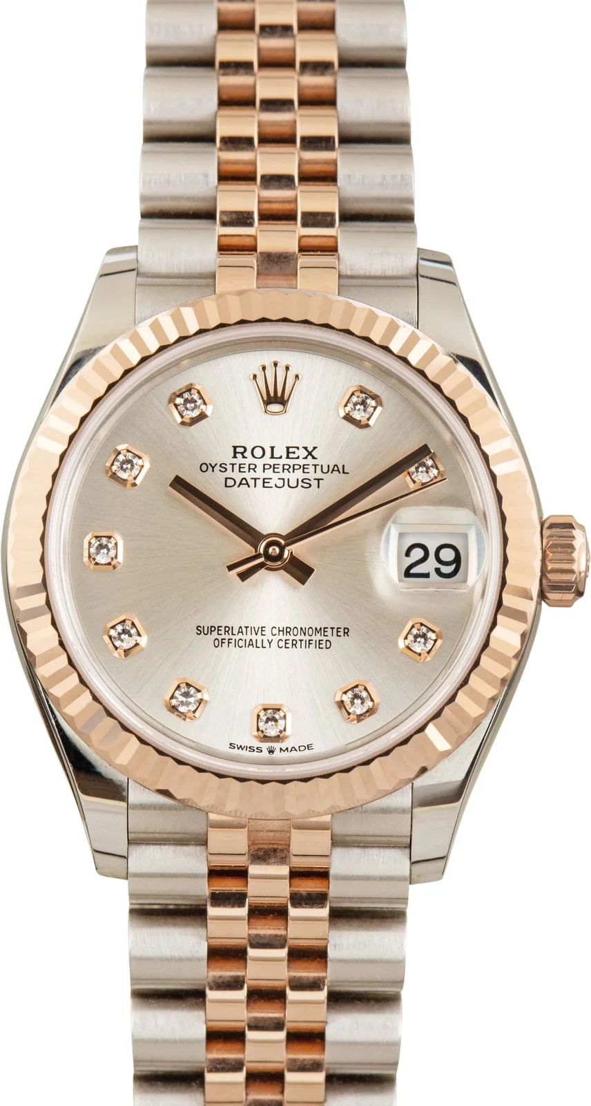 Rolex Datejust 31 Silver Diamond Dial Ref 278271 2