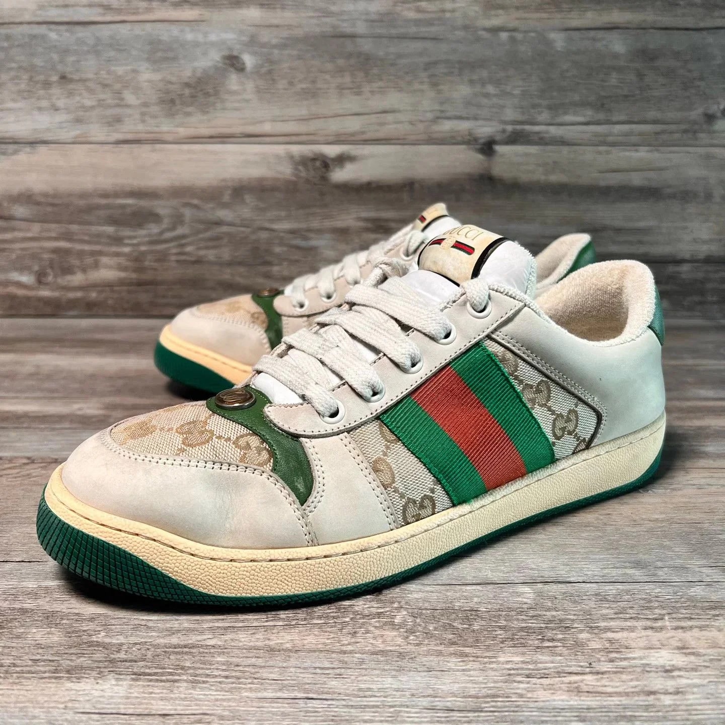 Gucci — Sold Gucci Screener Dirty GG Enamel UK7.5/41.5 — Sneaker — resale