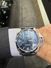 Panerai Luminor Marina 44mm Blue Dial Automatic Date Small Seconds Leather 4