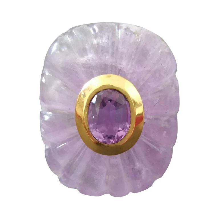 Tutti Frutti Jewellery — Engraved Cushion Shape Faceted Oval Cocktail — Jewelry — resale