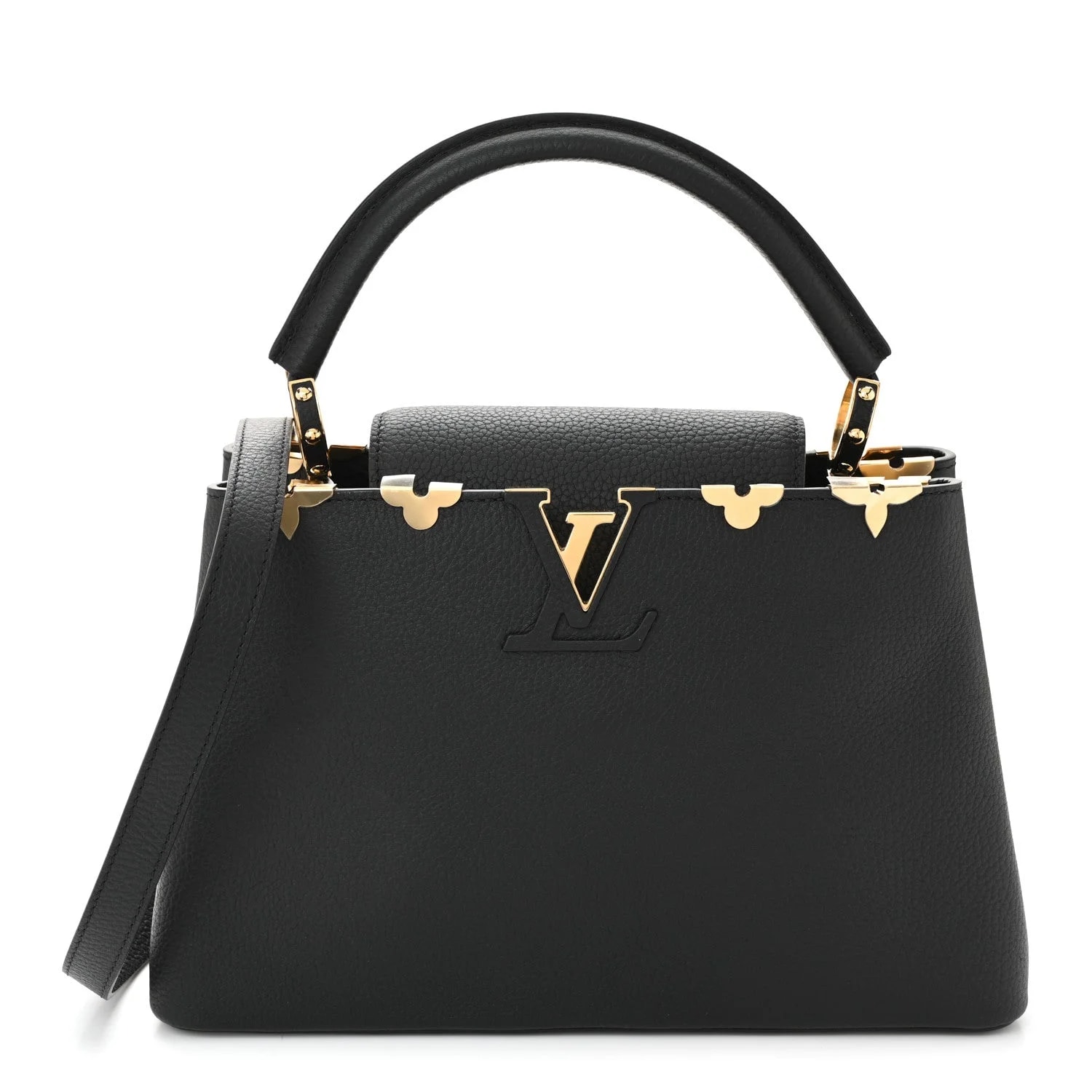 Louis Vuitton — Taurillon Embellished Flower Crown Capucines — Handbag — resale