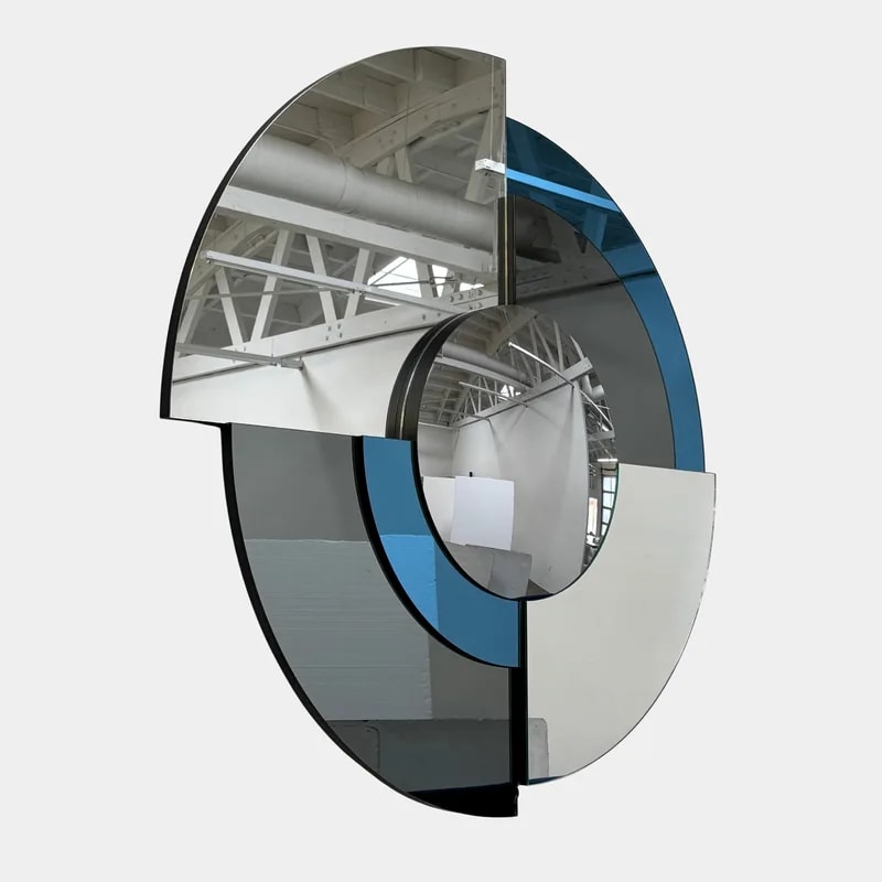Roche Bobois — Roche Bobois Merlin Mirror - Smoked Gray / Blue — decorative_object — resale